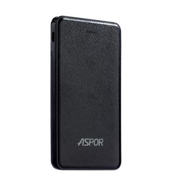 Аккумулятор внешний универсальный Aspor (A371) 4000 mAh (5V-USB 1.0A+microUSB 1.0A) черный