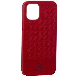 Накладка кожаная Club Ravel Series для iPhone 12 mini (5.4") Красная