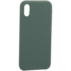 Накладка силиконовая MItrifON для iPhone XS/ X (5.8") без логотипа Pine Green Бриллиантово-зеленый №58