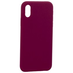 Накладка силиконовая MItrifON для iPhone XS/ X (5.8") без логотипа Maroon Бордовый №52