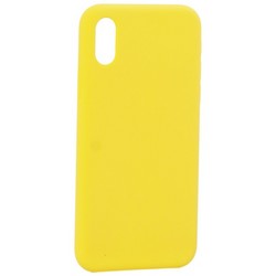 Накладка силиконовая MItrifON для iPhone XS/ X (5.8") без логотипа Yellow Желтый №55