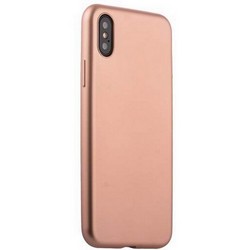 Чехол-накладка силиконовый J-case Delicate Series Matt 0.5mm для iPhone XS/ X (5.8") Розовое золото