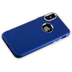 Чехол-накладка силиконовый J-case Metal touch Series Matt 0.5mm для iPhone XS/ X (5.8") Синий