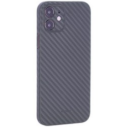 Чехол-накладка карбоновая KZDOO Air Carbon 0.45мм для Iphone 12 (6.1") Зеленая