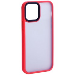Чехол-накладка пластиковая DFANS Design Be Different Case с силиконовыми бортами для iPhone 12/ 12 Pro (6.1") Красный