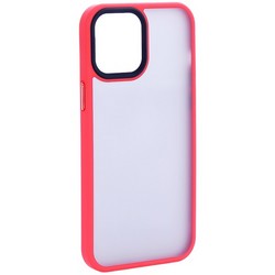 Чехол-накладка пластиковая DFANS Design Be Different Case с силиконовыми бортами для iPhone 12 Pro Max (6.7") Красный