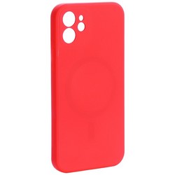 Чехол-накладка силиконовая J-case Creative Case Liquid Silica Magic Magnetic для iPhone 12 (6.1") Красный