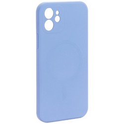 Чехол-накладка силиконовая J-case Creative Case Liquid Silica Magic Magnetic для iPhone 12 (6.1") Серо-лавандовый