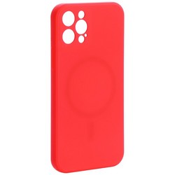 Чехол-накладка силиконовая J-case Creative Case Liquid Silica Magic Magnetic для iPhone 12 Pro (6.1") Красный