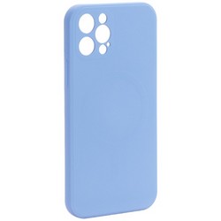 Чехол-накладка силиконовая J-case Creative Case Liquid Silica Magic Magnetic для iPhone 12 Pro (6.1") Серо-лавандовый