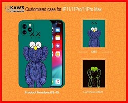 Чехол-накладка силикон MItriFON для iPhone 11 Pro Max (6.5") 0.8мм с флуоресцентным рисунком AW Зеленый KS-15