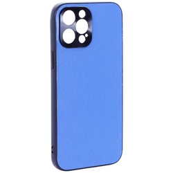 Чехол-накладка пластиковая GKS Design Creative Case с силиконовыми бортами для iPhone 12 Pro Max (6.7") Синий