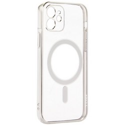 Чехол-накладка силиконовая J-case Magsafe Series для iPhone 12 (6.1") Серебристый