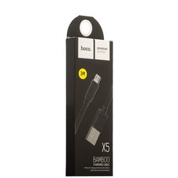USB дата-кабель Hoco X5 Bamboo MicroUSB (1.0 м) Черный