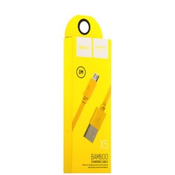 USB дата-кабель Hoco X5 Bamboo MicroUSB (1.0 м) Желтый