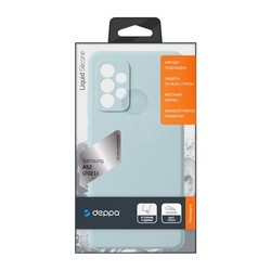 Чехол-накладка силикон Deppa Liquid Silicone Case D-870116 для Samsung GALAXY A52 (2021) Голубой