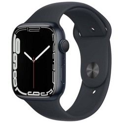 Apple Watch Series 7 GPS 45mm Midnight Aluminum Case with Midnight Sport Band (тёмная ночь)