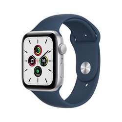 Apple Watch SE GPS 44mm Silver Aluminum Case with Abyss Blue Sport Band (синий омут)