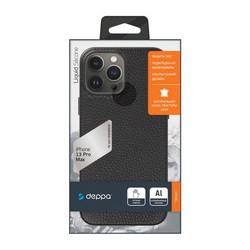 Чехол-накладка кожаная Deppa Leather Case D-88124 для iPhone 13 Pro Max (6.7") Черный