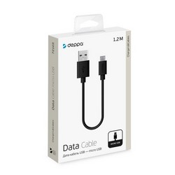 USB дата-кабель Deppa D-72103 microUSB 1.2м Черный