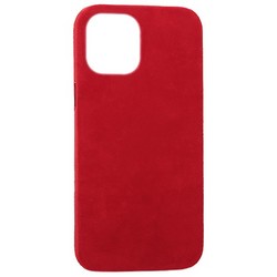 Накладка бархатная MItrifON для iPhone 12 Pro Max (6.7") без логотипа Красная