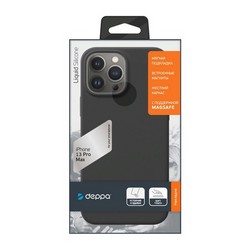 Чехол-накладка силикон Deppa Liquid Silicone Pro MagSafe Case D-88129 для iPhone 13 Pro Max (6.7") Черный