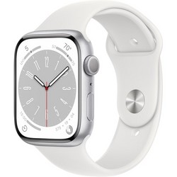 Apple Watch Series 8 GPS 45mm S/M/L Silver Aluminium/White (серебристый/белый)