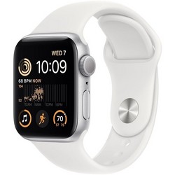 Apple Watch SE 2022 GPS 40mm S/M/L Silver Aluminium/White (серебристый/белый)