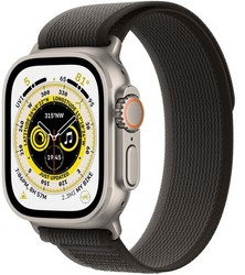 Apple Watch Ultra GPS + Cellular, 49mm S/M/L Titanium Case with Black/Gray Trail Loop (черный/серый)