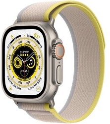 Apple Watch Ultra GPS + Cellular, 49mm S-M/М-L Titanium Case with Yellow/Beige Trail Loop (желтый/бежевый)