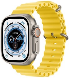 Apple Watch Ultra GPS + Cellular, 49mm One Size Titanium Case with Yellow Ocean Band (желтый)