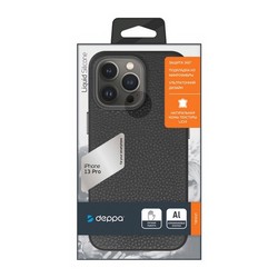 Чехол-накладка кожаная Deppa Leather Case D-88122 для iPhone 13 Pro (6.1") Черный