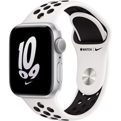 Apple Watch SE 2022 GPS 40mm S/M/L Silver Aluminium with Nike Sport Band (серебристый/белый)