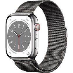 Apple Watch Series 8 GPS + Cellular 45mm Steel Case, graphite milanese (серый космос) ML773