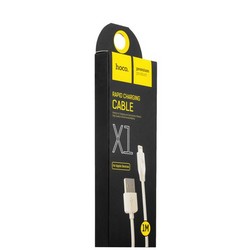 USB дата-кабель Hoco X1 Rapid Lightning (1.0 м) Белый