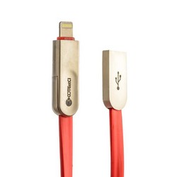 USB дата-кабель COTECi M13 FLAT series (2в1) Lightning+microUsb CS2120-RD (1.0 м) красный
