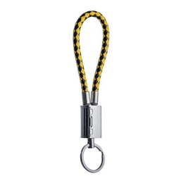 Дата-кабель-брелок USB COTECi M33 FASHION series MicroUSB Keychain Cable CS2146-BY (0.25m) black/ yellow
