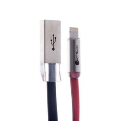 Дата-кабель USB COTECi M36 FLAT series The bullet Lingtning CS2149-RD (1.2 м) красный
