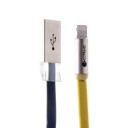 Дата-кабель USB COTECi M36 FLAT series The bullet Lingtning CS2149-YL (1.2 м) желтый