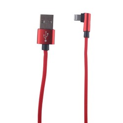 Дата-кабель USB COTECi M47 L NYLON series Lightning cable QUICK CHARGE CS2161-RD (1.2 м) 2.4А Красный