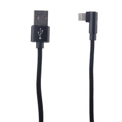 Дата-кабель USB COTECi M47 L NYLON series Lightning cable QUICK CHARGE CS2161-BK (1.2 м) 2.4А Черный