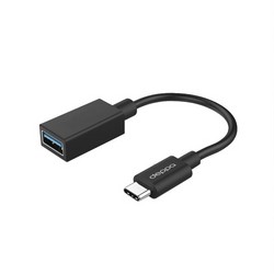Переходник-адаптер Deppa OTG USB-A 3.0/ Type-C D-72208 0.15м Черный
