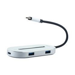 Адаптер Earldom ET-OT72 OTG Adapter USB-A/ Type-C со шнурком черно-серебристый