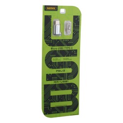 Адаптер Remax MicroUSB/ Type-C (RA-USB1) Серебристый