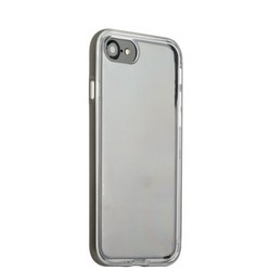 Чехол&бампер силиконовый прозрачный для iPhone SE (2020г.)/ 8/ 7 (4.7) в техпаке Space grey «Серый космос» борт