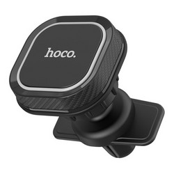 Автомобильный держатель Hoco CA52 Intelligent air outlet in-car holder магнитный универсальный в решетку черный