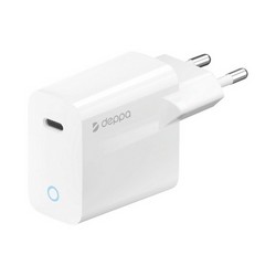 Адаптер питания Deppa USB Type-C Power Delivery 20Вт D-11424 (5В/ 3А, 9В/ 2А, 12В/ 1.5А) Белый