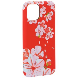 Чехол-накладка силикон MItriFON для iPhone 11 Pro (5.8") 0.8мм с флуоресцентным рисунком Цветы Розовый