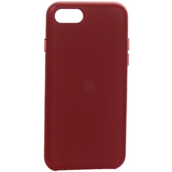 Чехол-накладка кожаная Leather Case для iPhone SE (2020г.) Red Красный