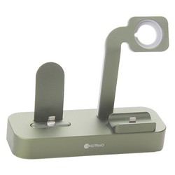 Док-станция COTECi Base29 Dock 3in1 для Apple Watch & iPhone LIGHTNING & AirPods Pro (CS7211-GR) Зеленый лес